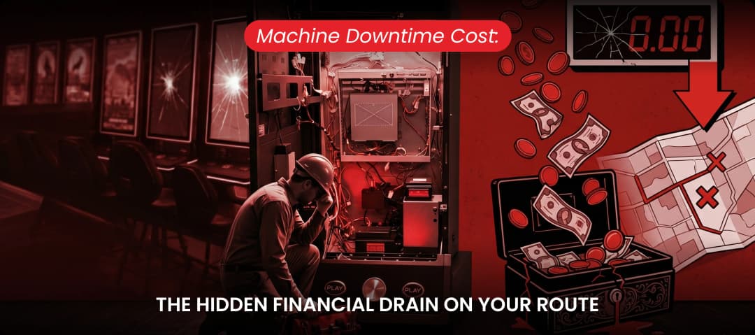 Hidden financial drain on a gaming route caused by machine downtime cost.