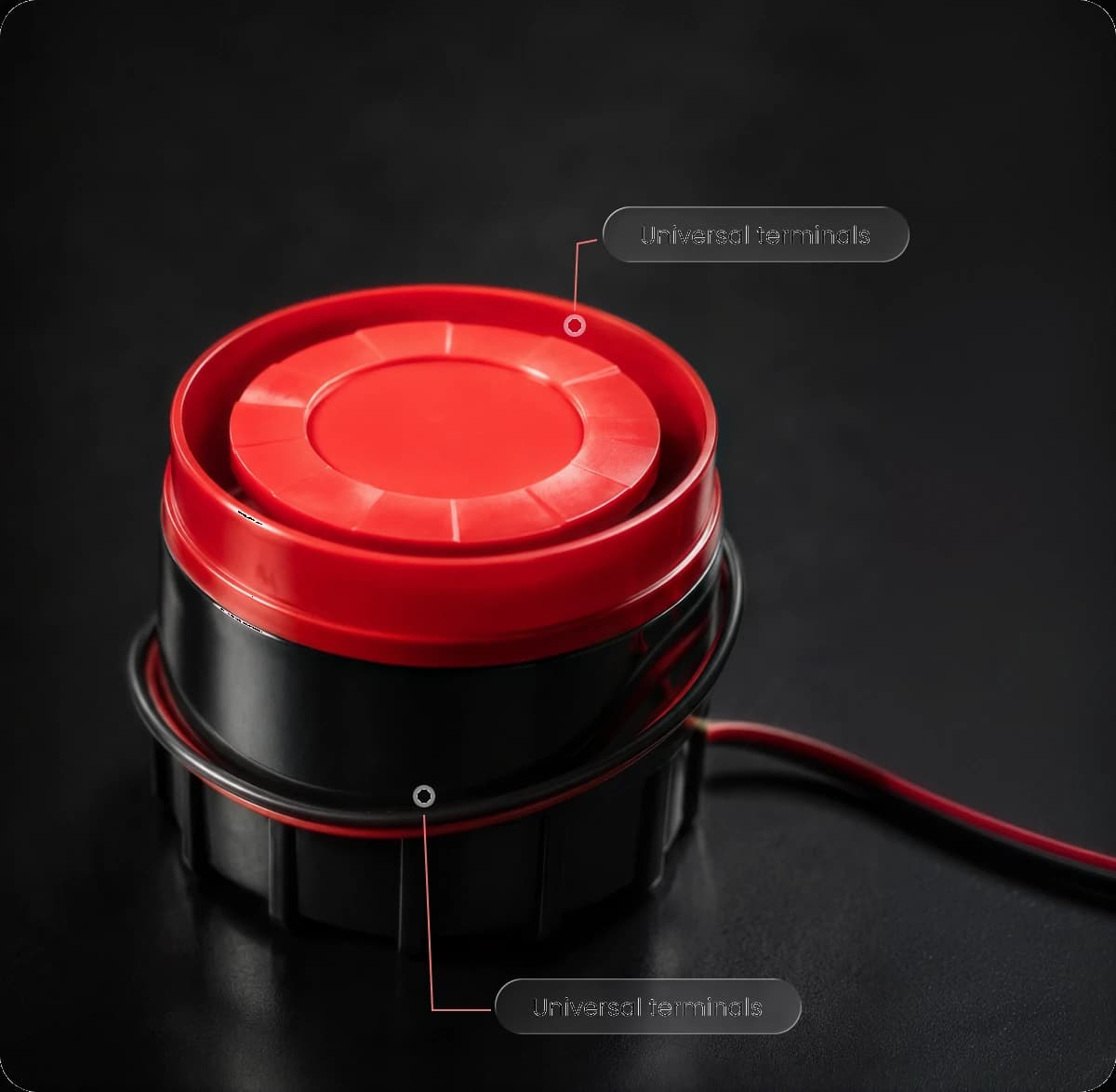 CG-1000 cabinet alarm with 100+ dB siren for instant tamper deterrence