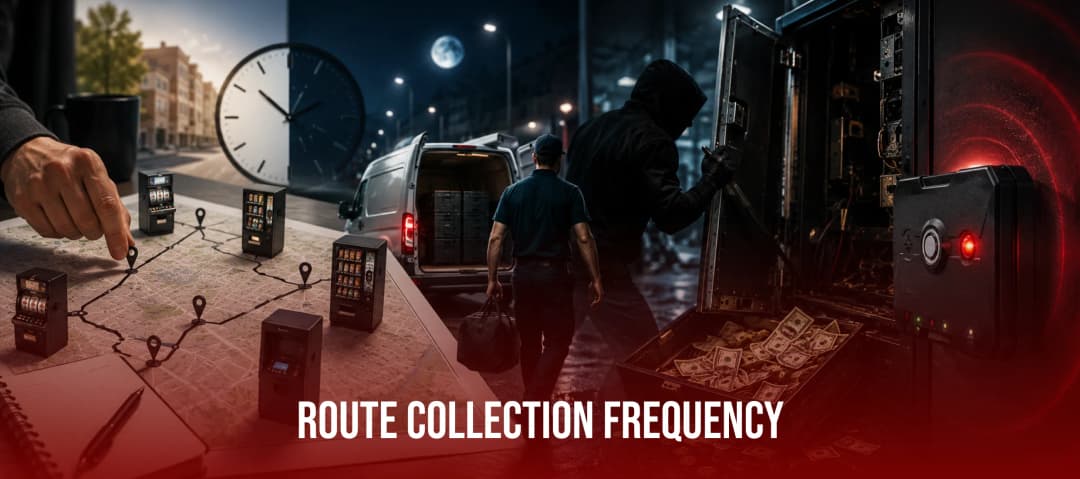 Route collection frequency planning across multiple cash pickup stops